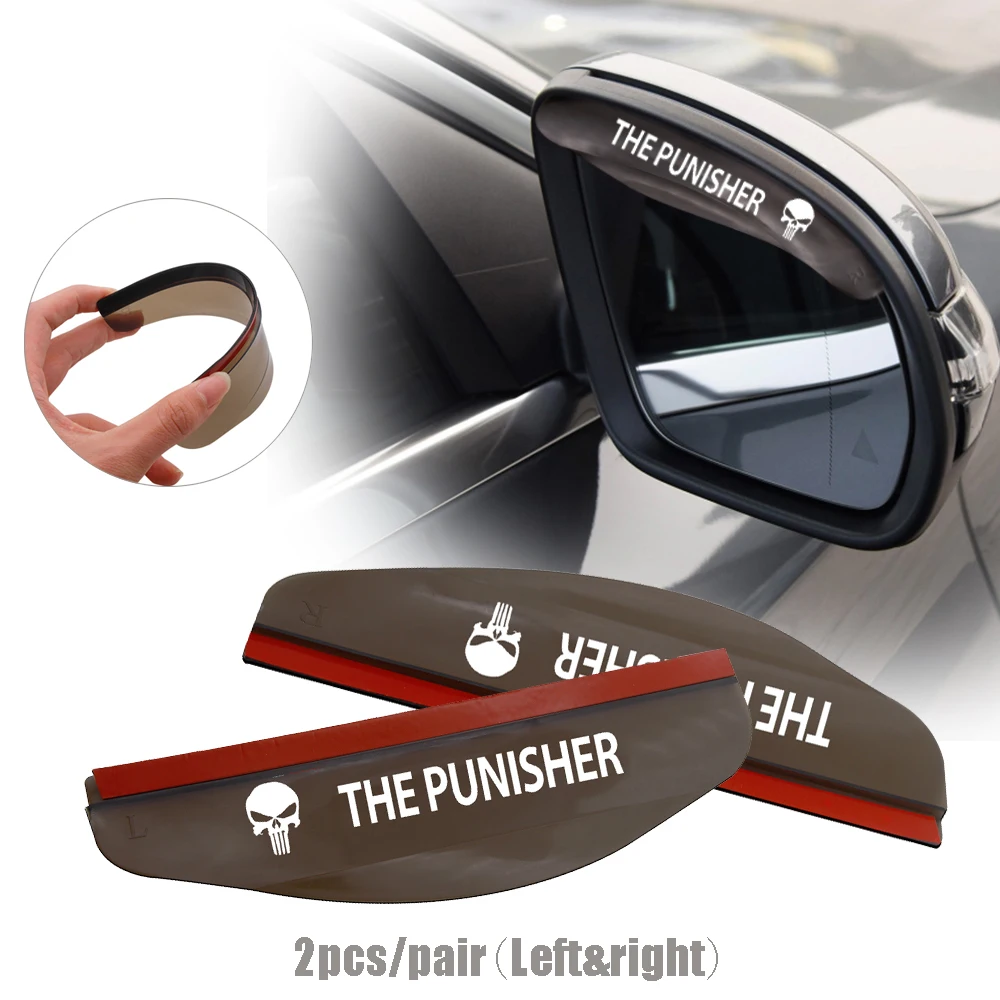 1 пара черное зеркало заднего вида для автомобиля непромокаемое покрытие бровей