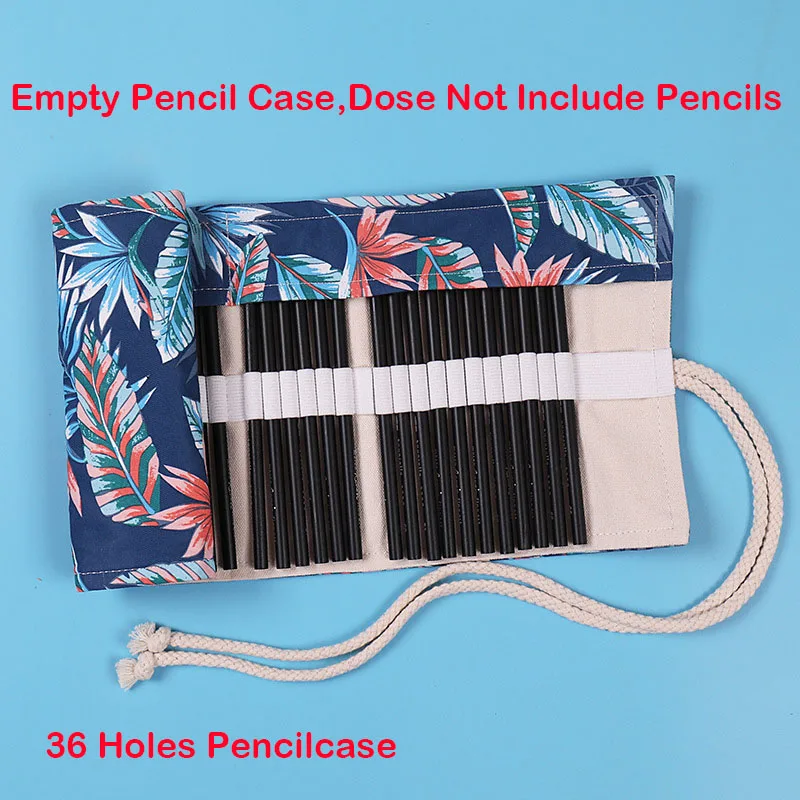 36 Holes Pencil Case Cute Roll Pencil Case 36/48/72 Holes Penal Large Unicorn Flamingo Pencilcase for Boys Girls Pen Bag Stationery Kit Box Supplies - Цвет: 36 Holes Pencil Case