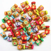 50pcslot 0 5ml glass essential oil bottle small polymer clay pendant wishing bottles glass vials with natural wood cork