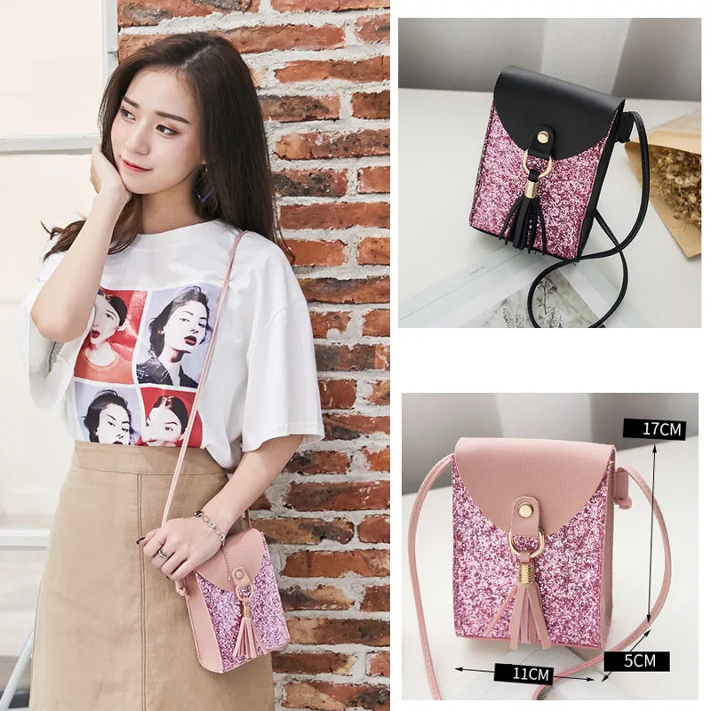 Женская мини-сумка через плечо для телефона высокое качество карман сотового