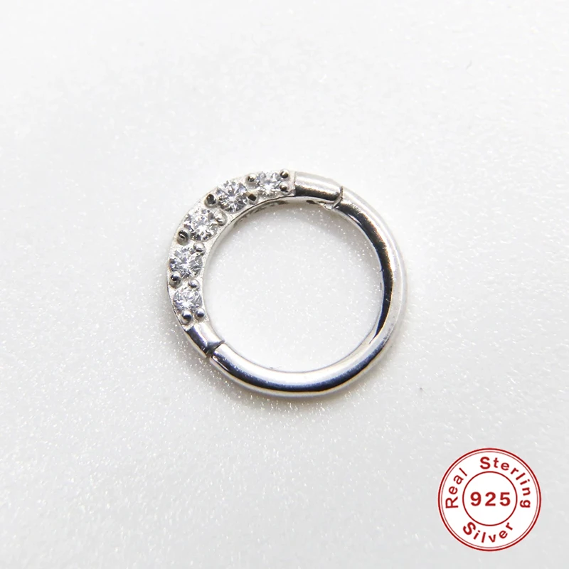 

GS Women's Hoop Earrings 925 Sterling Silver Piercing Rond Crystal Pendientes 2021 Fashion Huggie Earrings Support Wholesale