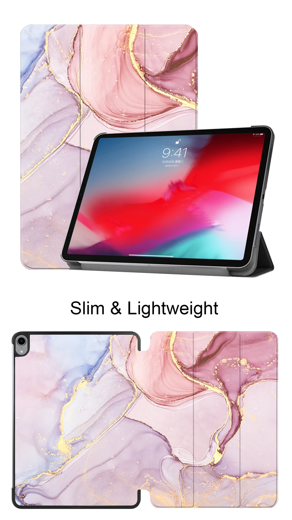 MTT мрамор из искусственной кожи чехол для ipad pro 11 дюймов Магнитный Флип складной Смарт-Чехол для ipad pro 11 ''чехол для планшета защитный Fundas