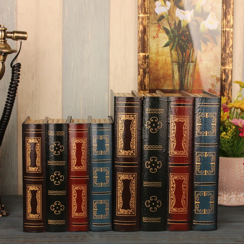 Коробка для хранения книг в Европейском стиле искусственные ретро элегантное