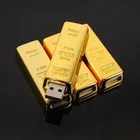 Usb-флеш-накопитель, металлический слиток, золотая полоса, 256 ГБ, 32 ГБ, 16 ГБ, 8 ГБ, 64 ГБ, 128 ГБ