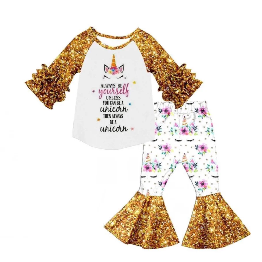 Детские Топы в новогоднем стиле для девочек плиссированные штаны с манжетами