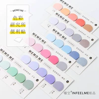 journamm 150pcs solid color moon shape sticky notes office kawaii notes diary creative notes deco stationery scrapbooking cards
