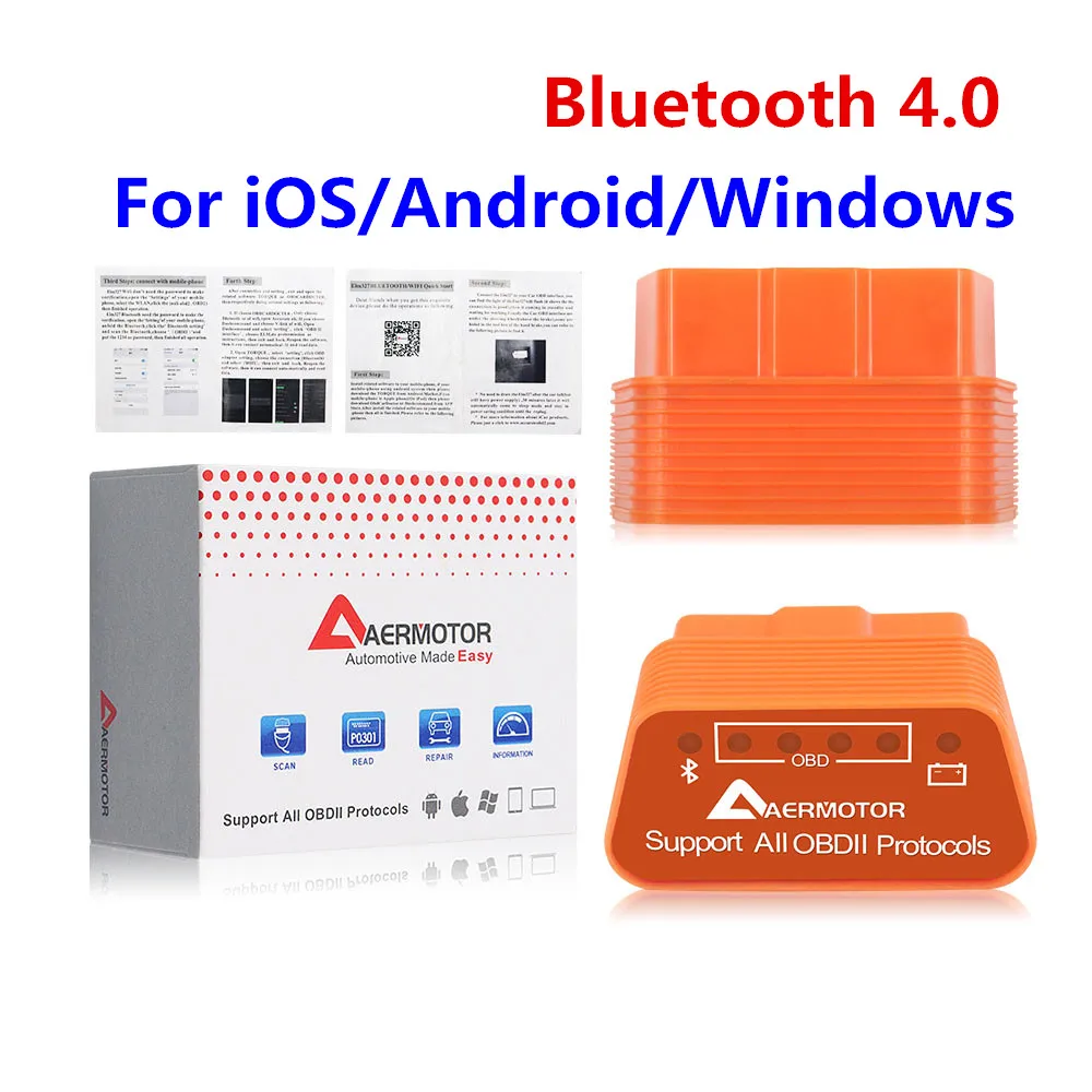 ELM327 BT 4.0 Viecar 4,0 ELM327 V1.5 Bluetooth Viecar OBD2 диагностический сканер инструмент ELM 327 Viecar 4,0 V1.5 OBDII сканер Код считыватель - Цвет: ELM327 BT 4.0