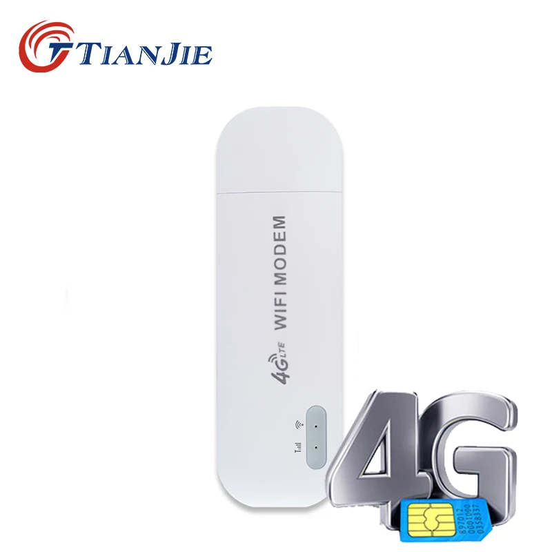 

TIANJIE Unlocked 4G/LTE USB WiFi Router Modem Wireless 3G/4G Mobile network sticker Hotspot Car dongle wi-fi with SIM Card slot