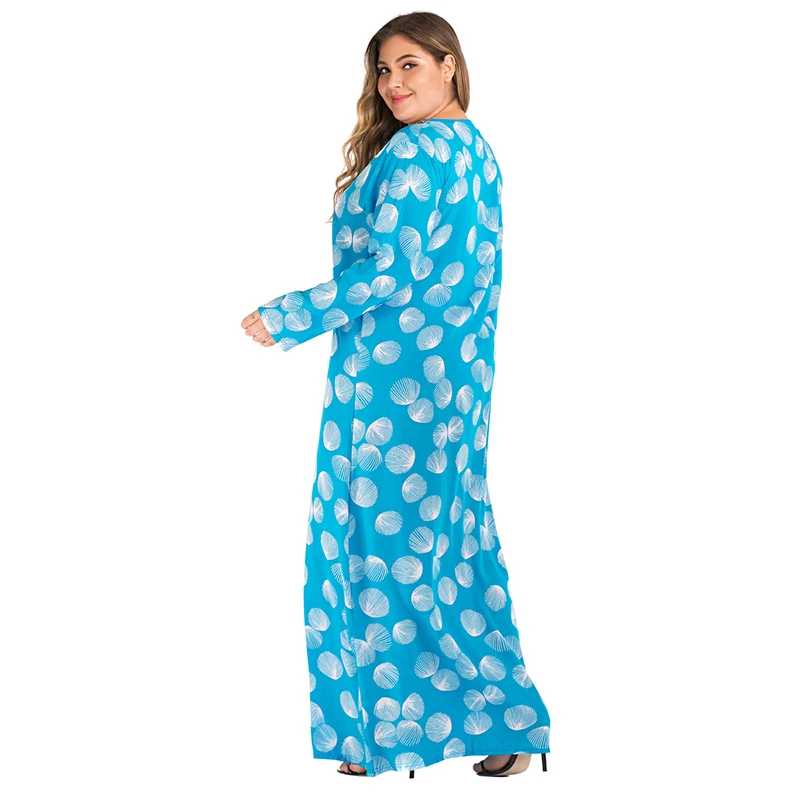 Женские мусульманские длинные юбки повседневные льняные платья с v-образным