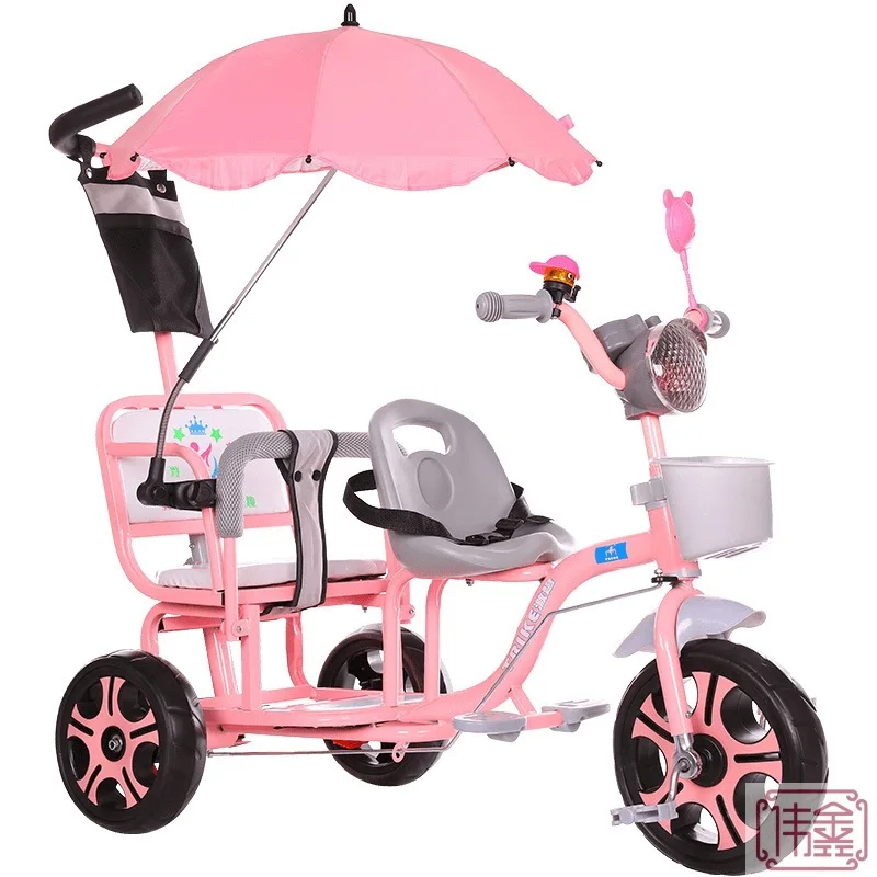 Baby Stroller Child Double Tricycle Bicycle Baby Twin Stroller Baby Twins  0-3Y  4-6Y Lightweight and Versatile
