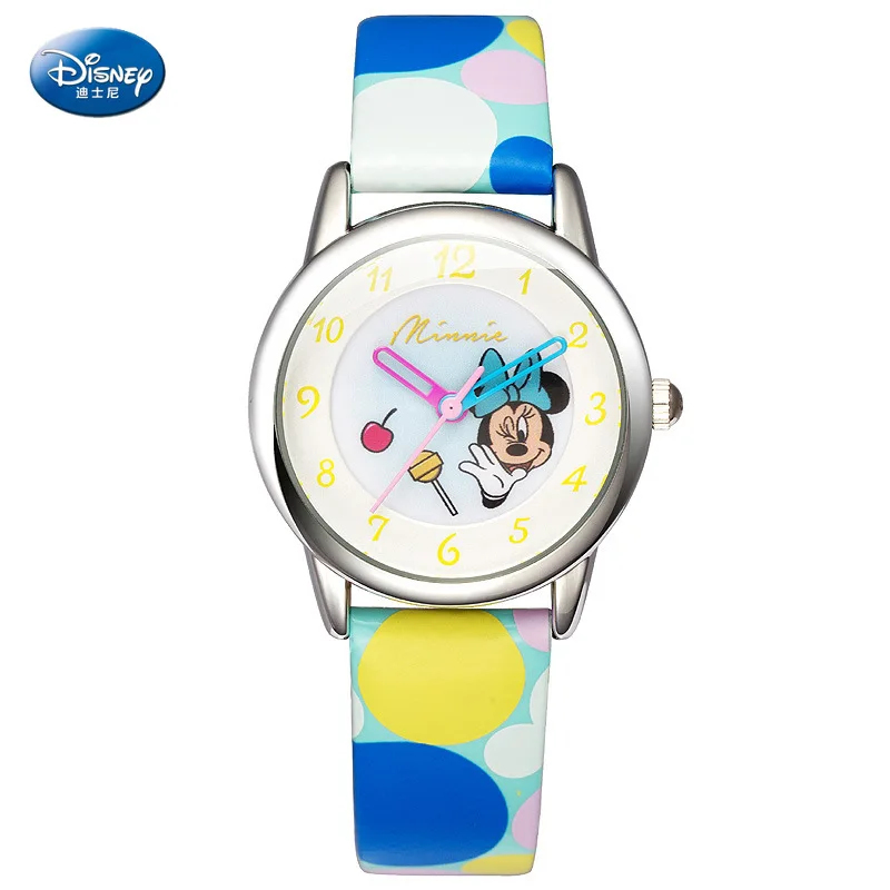 Disney Mickey Mouse Женские кварцевые наручные часы подарок для детей металлические 3 бар