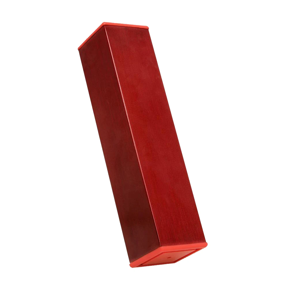 Rectangular Red Wood Hand Shaker Rhythm Percussion Instrument Sand |