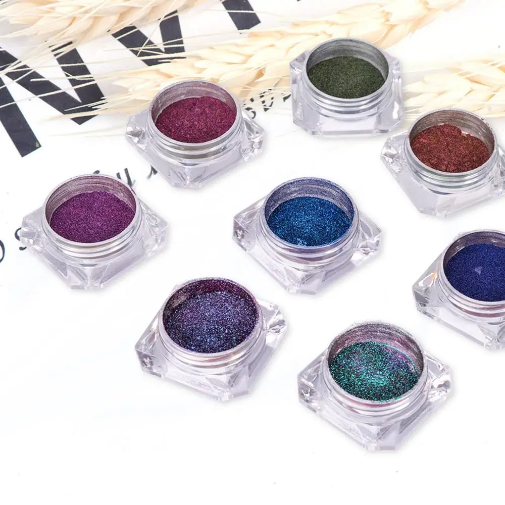 Biutee 8 коробок 5 мл зеркальная пудра хамелеон блестящая великолепный лазер