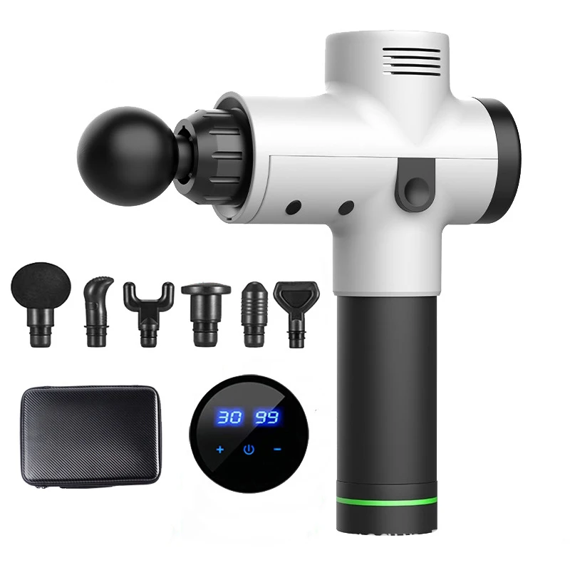 Массажный пистолет с ЖК-дисплеем массажер для глубоких мышц упражнений