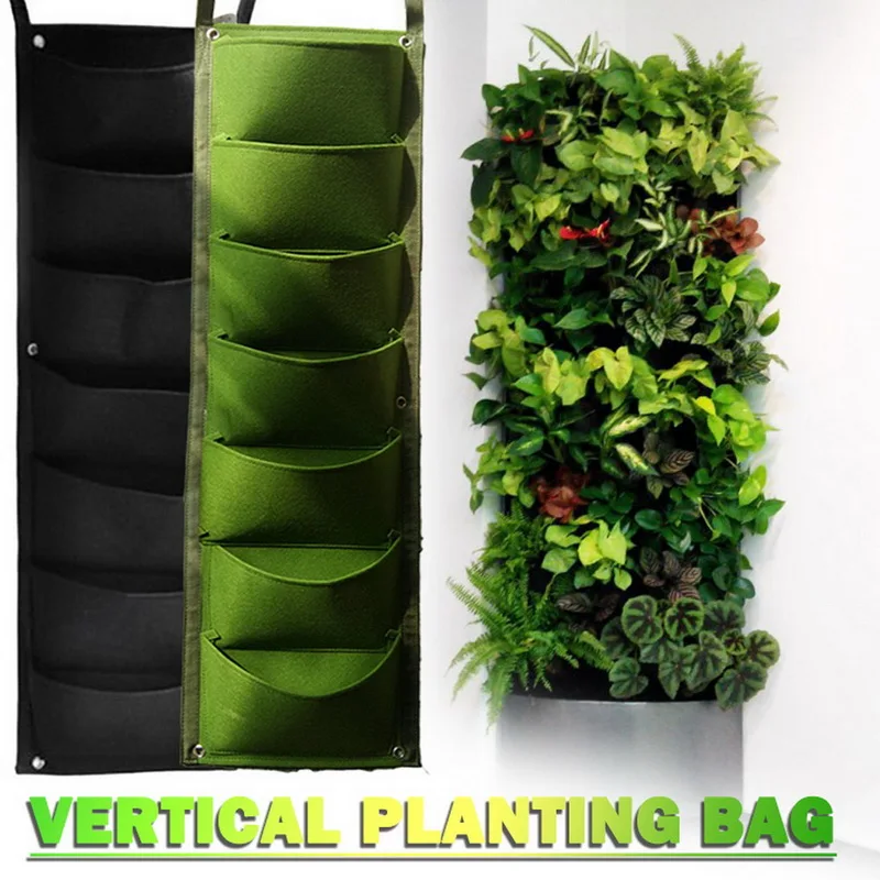 Вертикальный подвесной садовый мешок для выращивания растений 2/3/4/6/7 карманов |