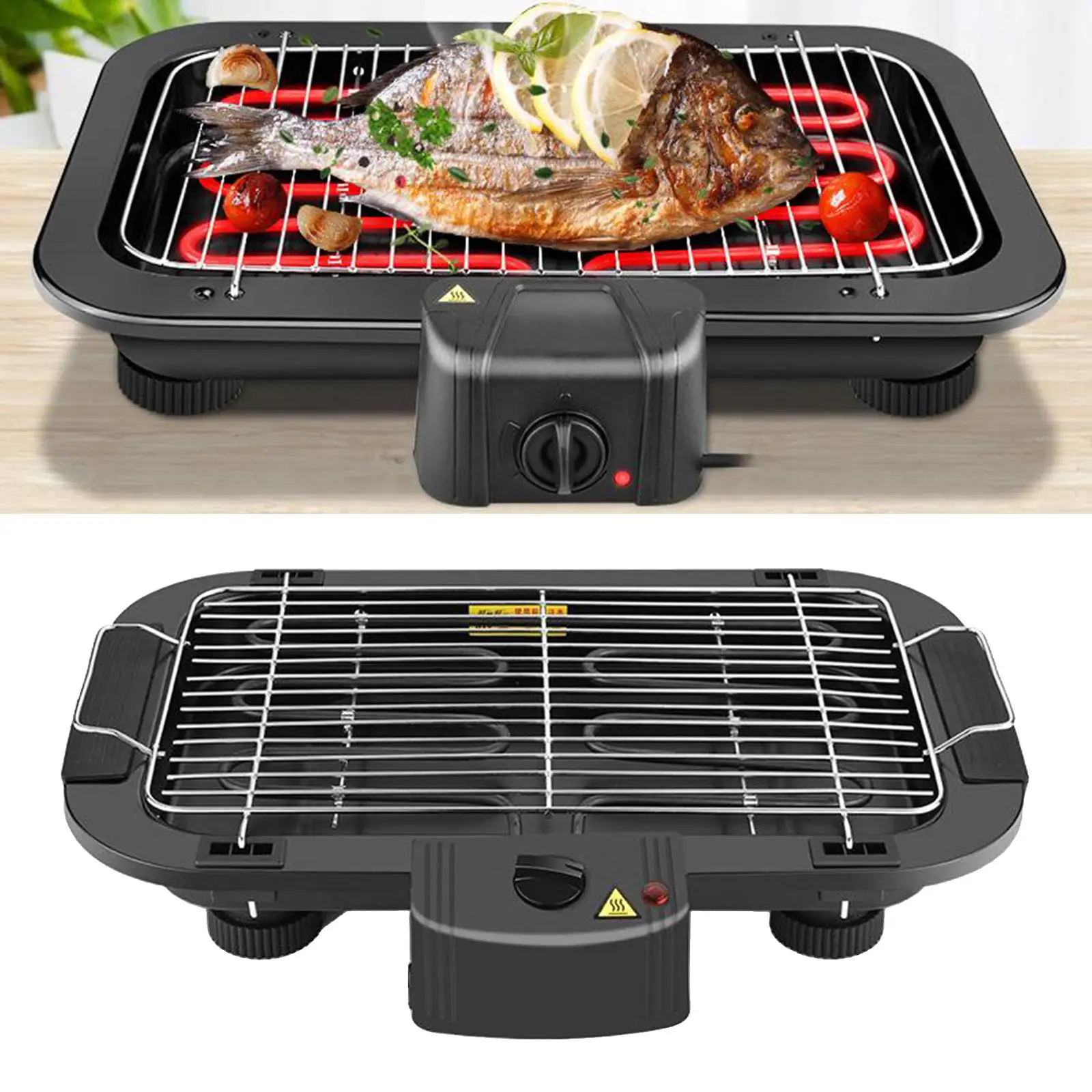 5 level control griddle electric table top adjustable temperature grill bbq barbecue garden camping cooking indoor 1300w free global shipping