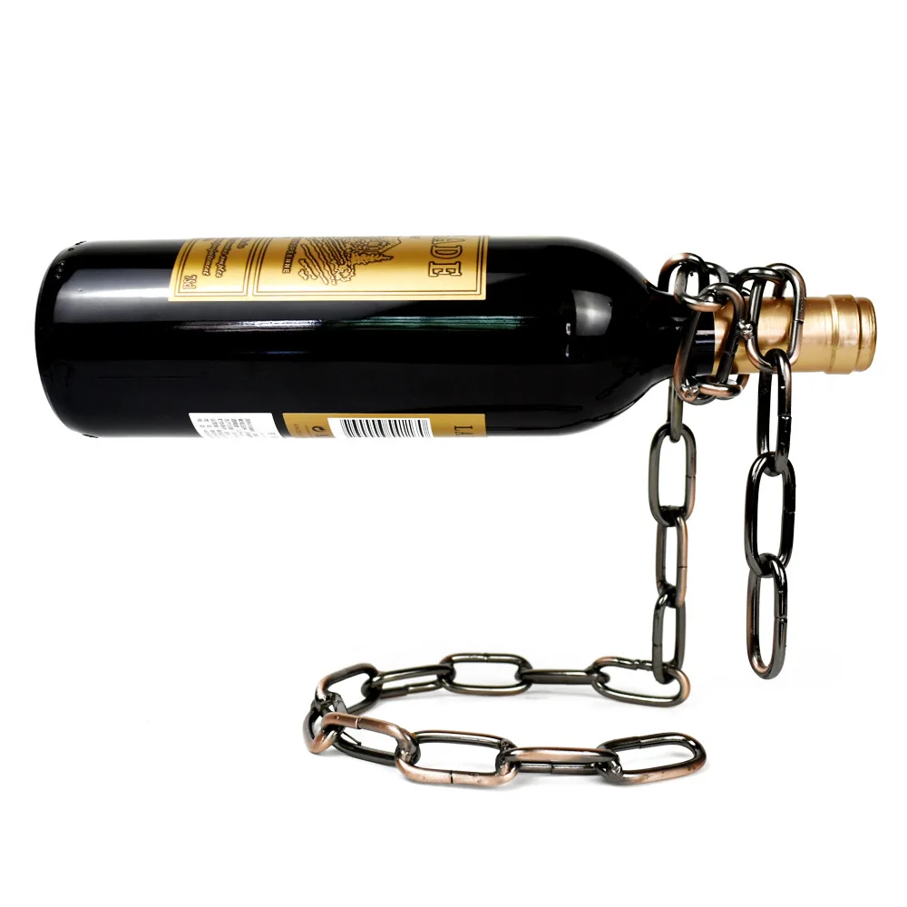 

Creative Individuality Home Wine Cabinet Retro Magic Chain Wine Bottle Stand Bar-with-wine-storage