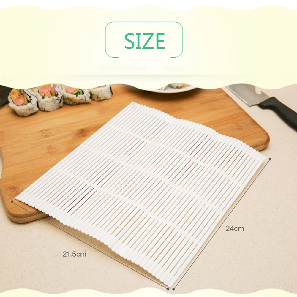 

DIY Sushi Roller Portable Maker Paddles Mats Anti-Moisture Rice Roll Making Mold Food Grade Mold Kitchen Sushi Curtain Mold Tool