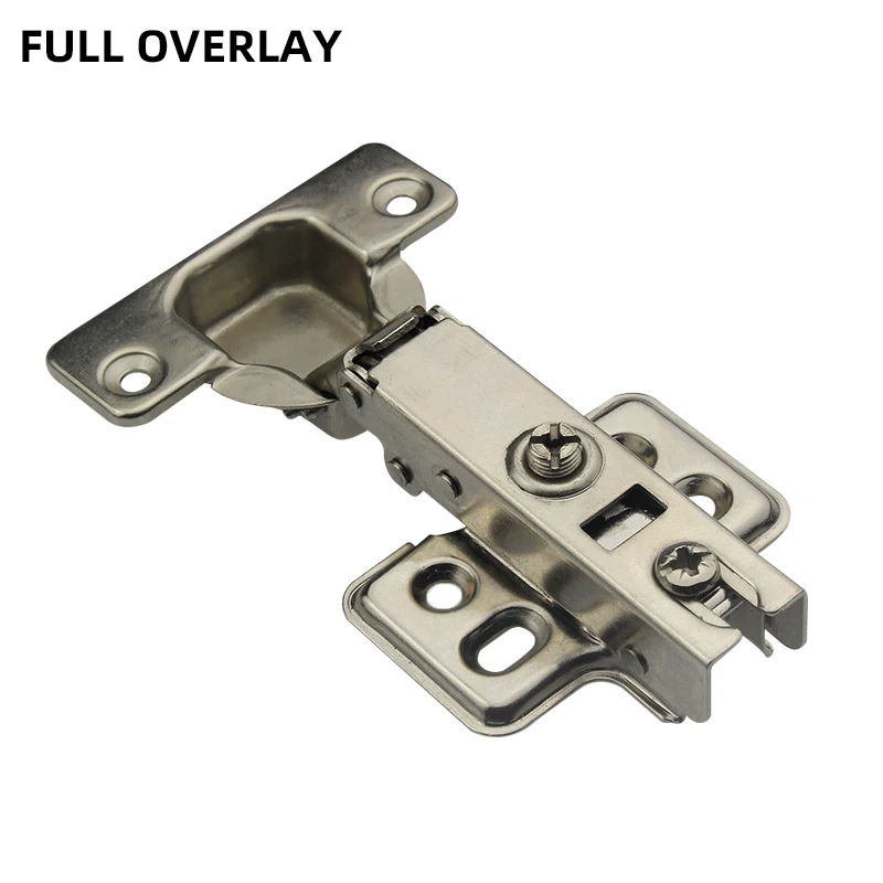 Full Overlay Door hydraulic hinge Damper Buffer Soft Close Cold rolled steel hydraulic hinges for kitchen Furniture Hardware - Цвет: Full Overlay
