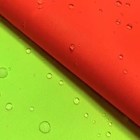 300d oxford fabric pu white waterproof coating polyester fluorescent color fabric for diy work cloth