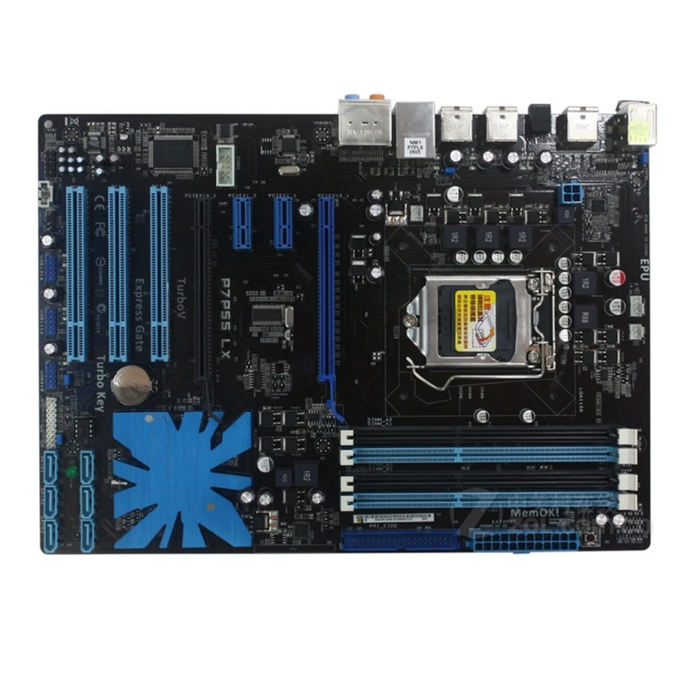 For Asus P7P55 LX Desktop Motherboard P55 Socket LGA 1156 i3 i5 i7 DDR3 16G ATX UEFI BIOS Original Mainboard On Sale | Компьютеры и
