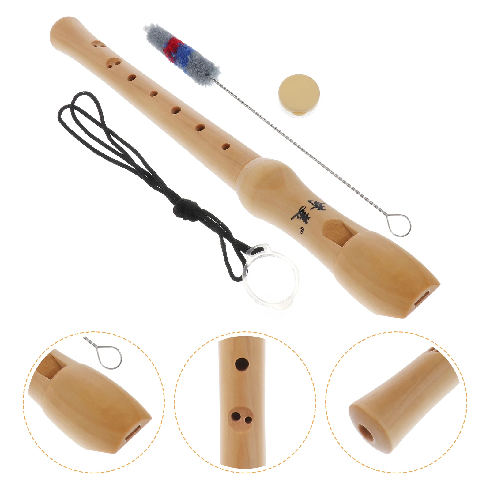 

Wood Recorder Professional Flute Traditional Fingering Wind Instrument