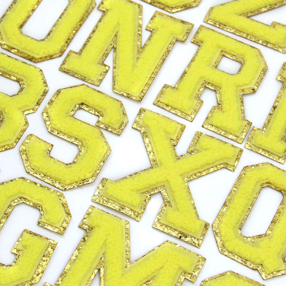 Желтые разноцветные полотенца 65 мм 1 шт. нашивки с надписью на английском языке