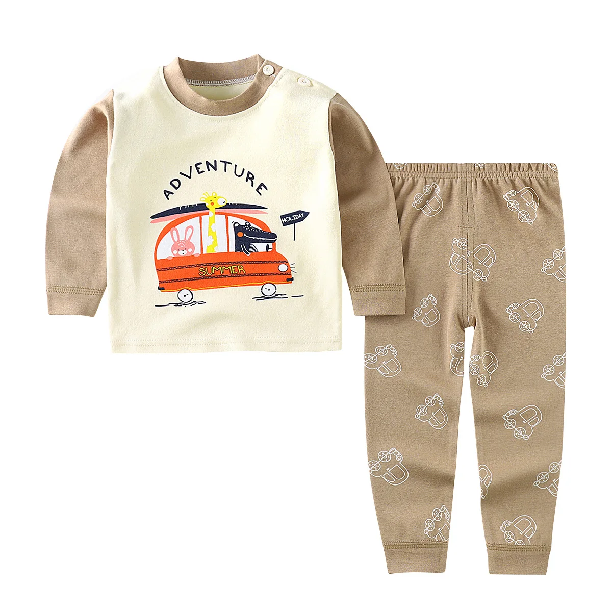 

Children's Underwear Suit Boys Autumn Winter Animal Print Pajamas Kids Baby Clothes for Girls UnderPant Long Johns Clothing Sets