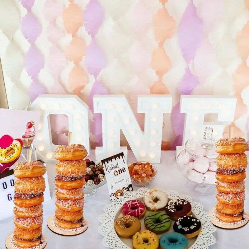 3 шт./партия деревянный держатель для пончиков простой бытовой День Рождения