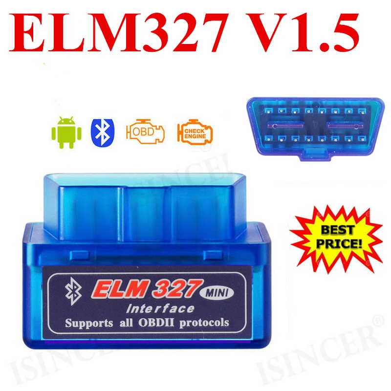 Мини сканер obd2 V2.1 V1.5 ELM327 OBD2 Bluetooth Автомобильный OBDII 2 автомобильный тестер ELM 327