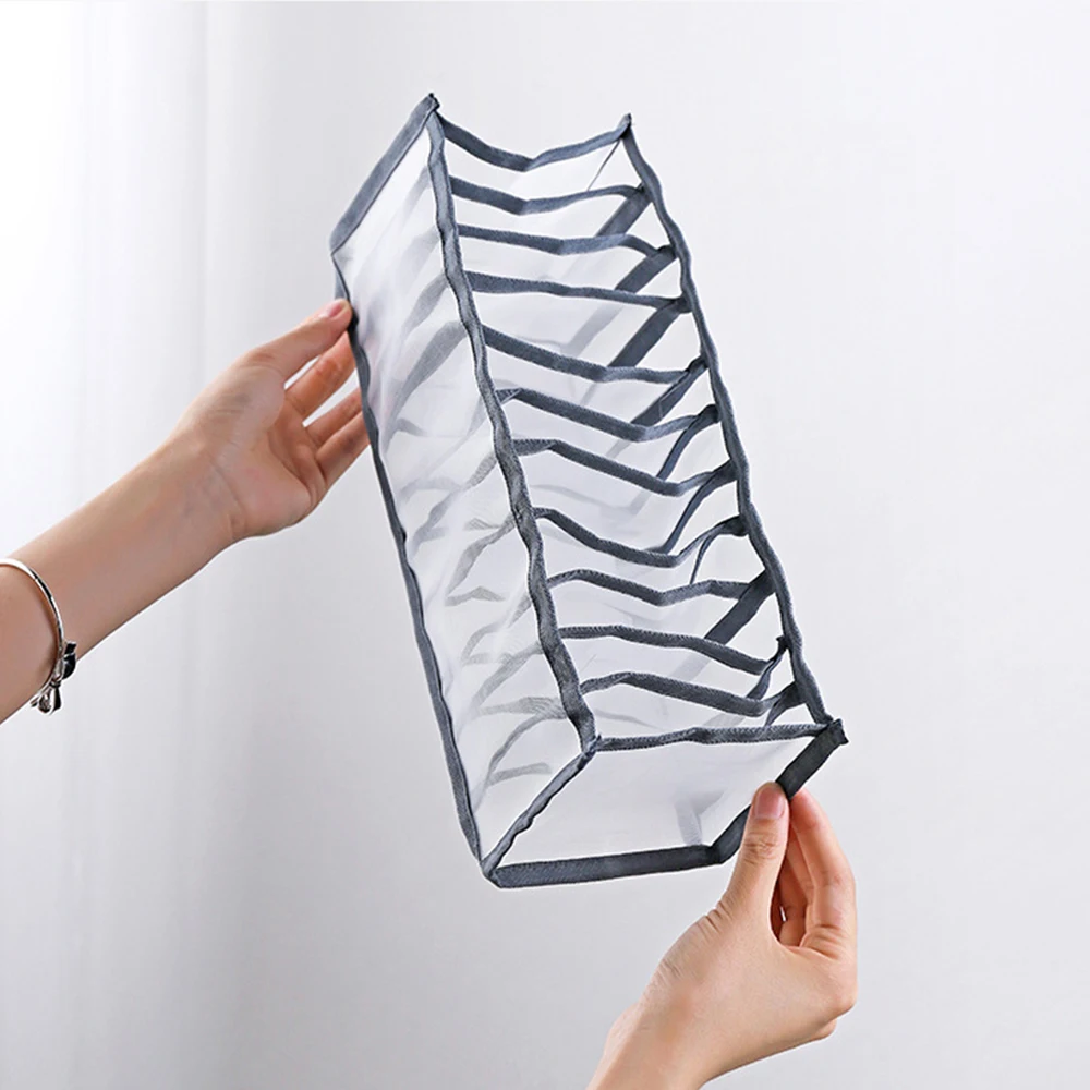 

Bra Storage Boxes Underwear Clothes Organizer Drawer Nylon Divider Closet Organizer For Folding Ties Socks Shorts Organizer