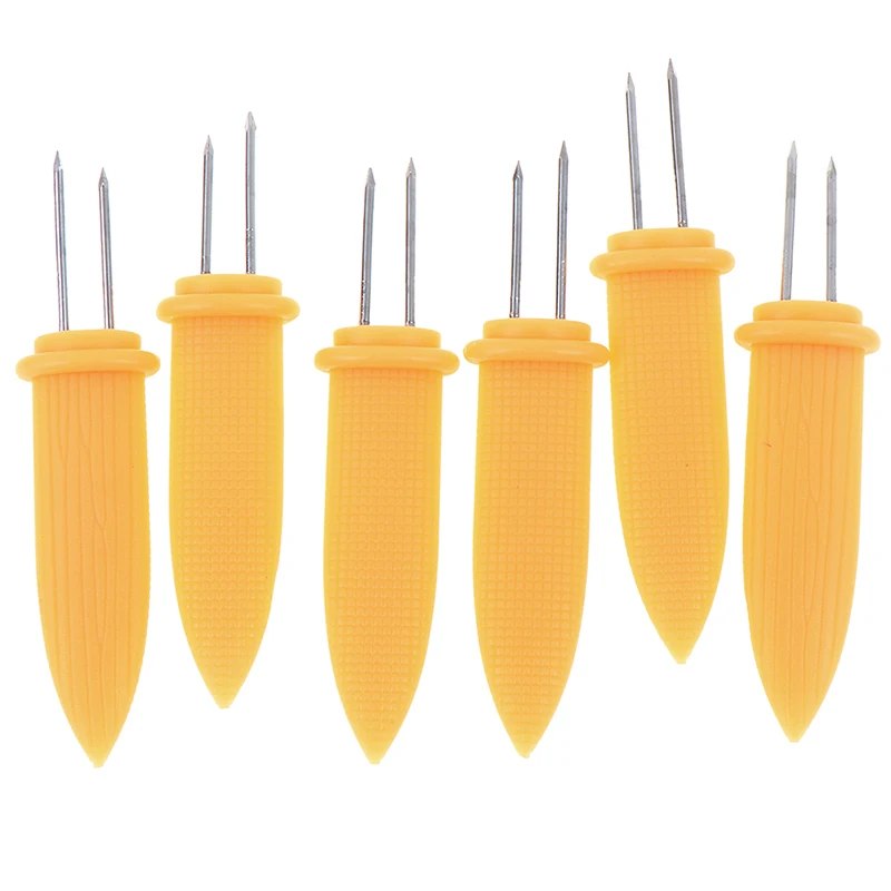 6PCS Corn On The Cob Holders Stainless Steel BBQ Prongs Skewers Forks Party kichen accessories tool | Дом и сад