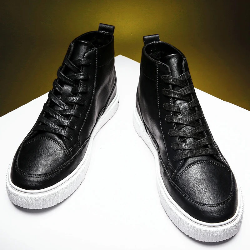 Zapatos De Hombre; зимние мужские ботинки; уличные Зимние ботильоны из искусственной кожи; мужские Нескользящие ботинки на шнуровке; кроссовки в британском стиле; большие размеры 44*1704