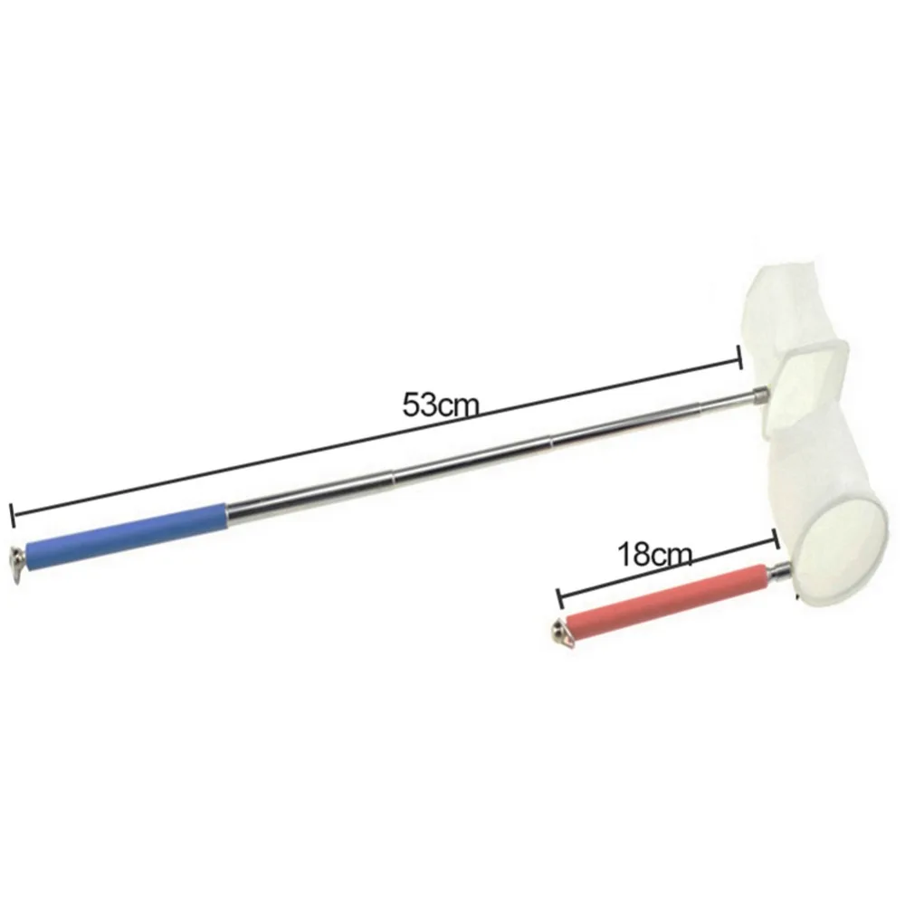 Выдвижная 3D рыболовная сеть для аквариума Удочка из нержавеющей стали с круглым