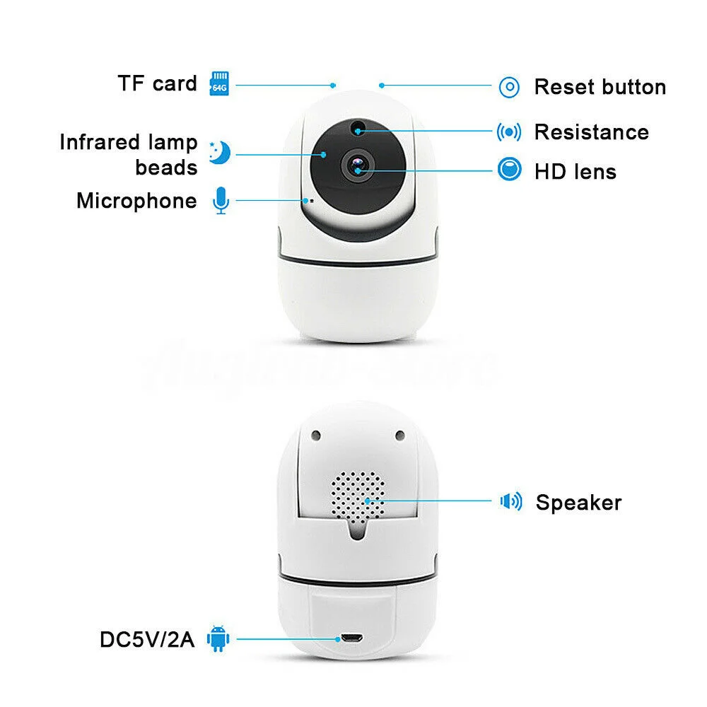 1080P WiFi IP камера сети ИК-вырез панорамирование наклона ночного видения CCTV Pet baby monitor