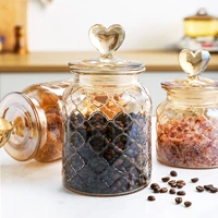 glass airtight jar bottle household transparent with lid kitchen groceries dried fruit storage jar kitchen supplies vase deco