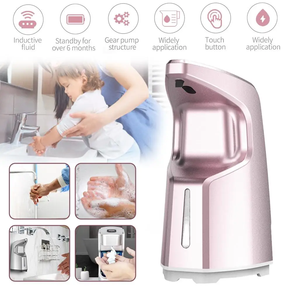 

450ML Automatic Induction Soap Dispenser Touch-free Bathroom Kitchen Soap Lotion Pump Smart Liquid Soap Dispenser