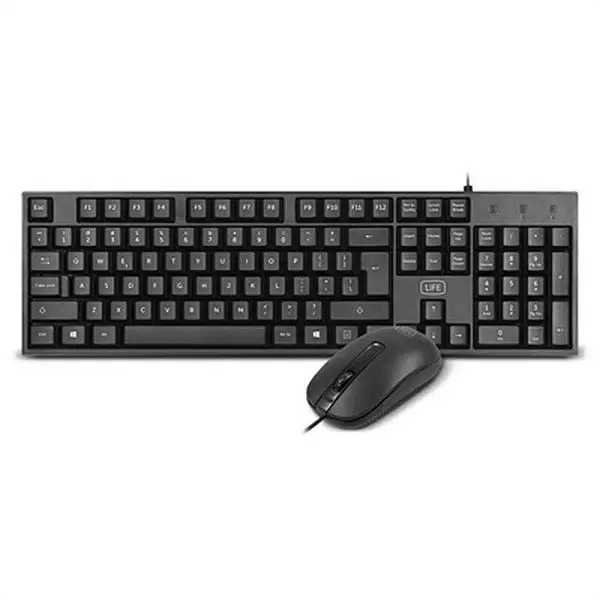 Клавиатура и оптическая мышь 1LIFE 1 ifekbcorekite USB Black|Клавиатуры| |