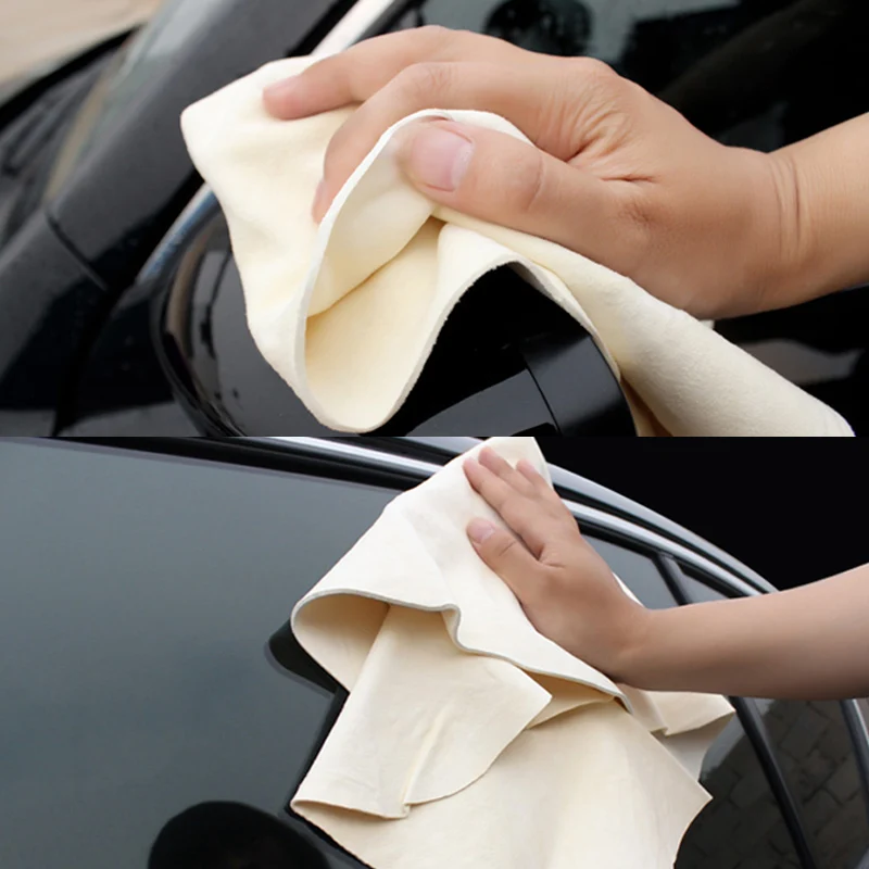 Тряпка из замши для мытья автомобиля впитывающее быстросохнущее полотенце