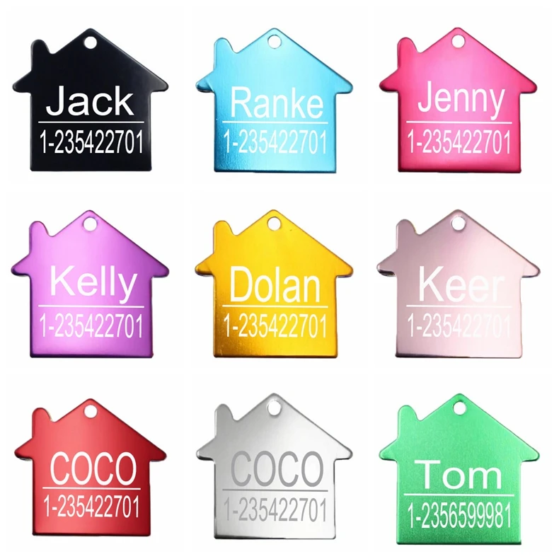 Дом An-ti Loss значок для собаки персонализированные гравировальные Жетоны питомцев