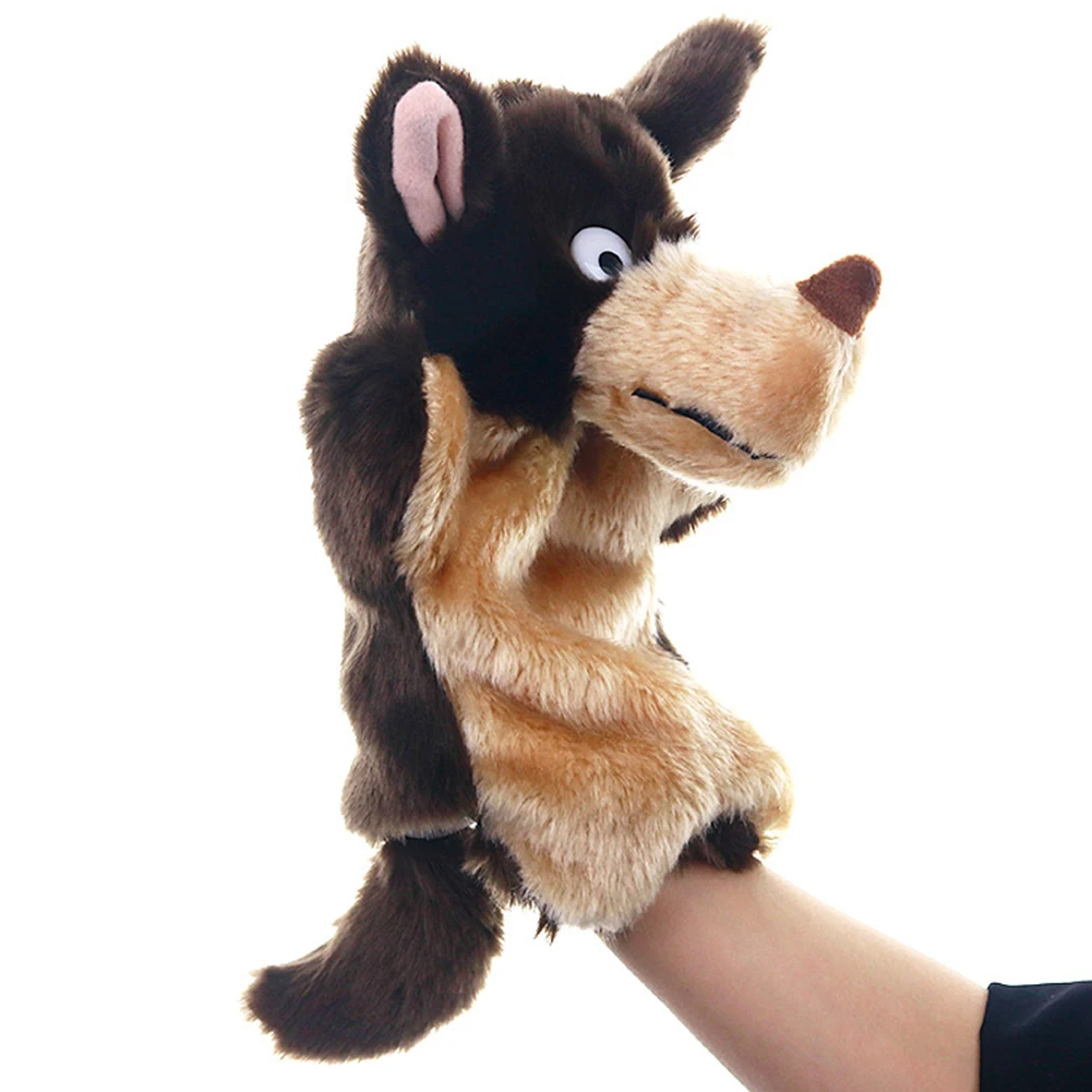 Милый Волк животное плюшевая мягкая кукла ручная рассказ историй игрушка для