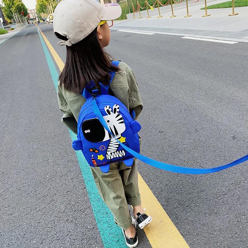 Cartoon Zebra Baby Safety Harness Backpack Toddler Anti-lost Bag Children Schoolbag Adjustable Shoulder Kids Backpack Sac A Dos