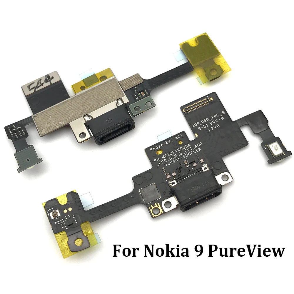 

5PCS Dock Connector Micro USB Charger Charging Port Flex Cable Board With Microphone For Nokia 9 PureView Replacement Parts