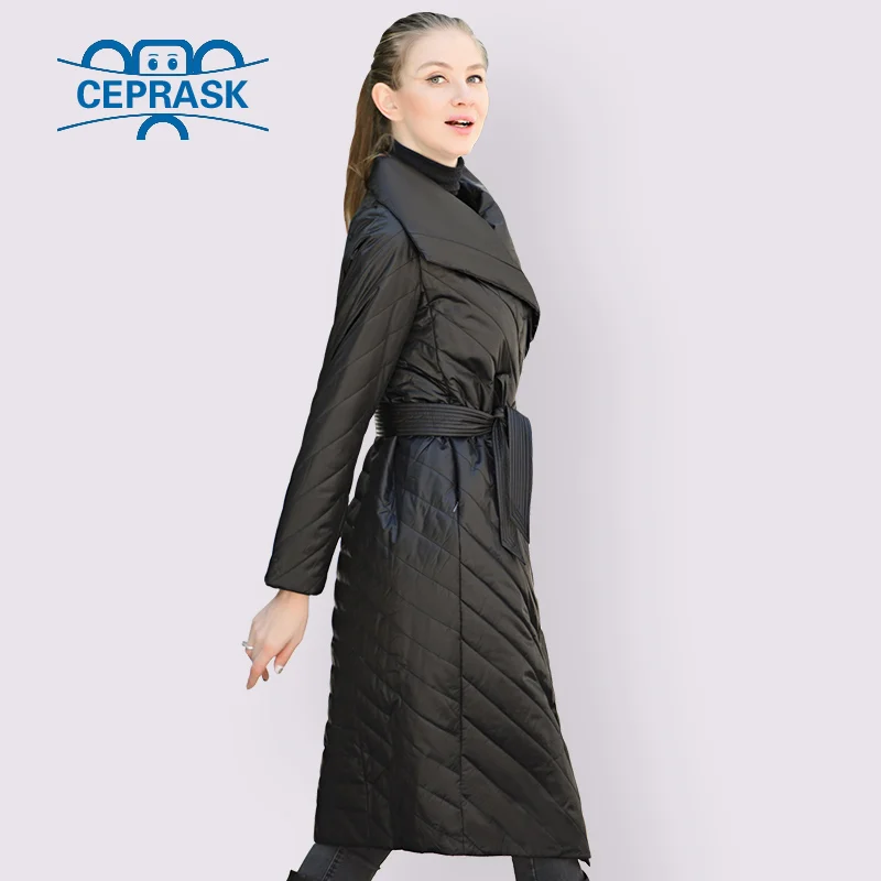CEPRASK куртки женские весна 2021 Новый пальто женское осень тонкая парка X-Long Большой