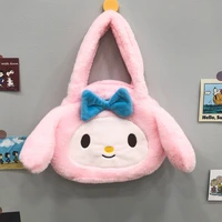 2021 trend lovely womens bag plush cartoon rabbit tote bag kawaii handbag cute ladies daily shopper small phone pouch purse