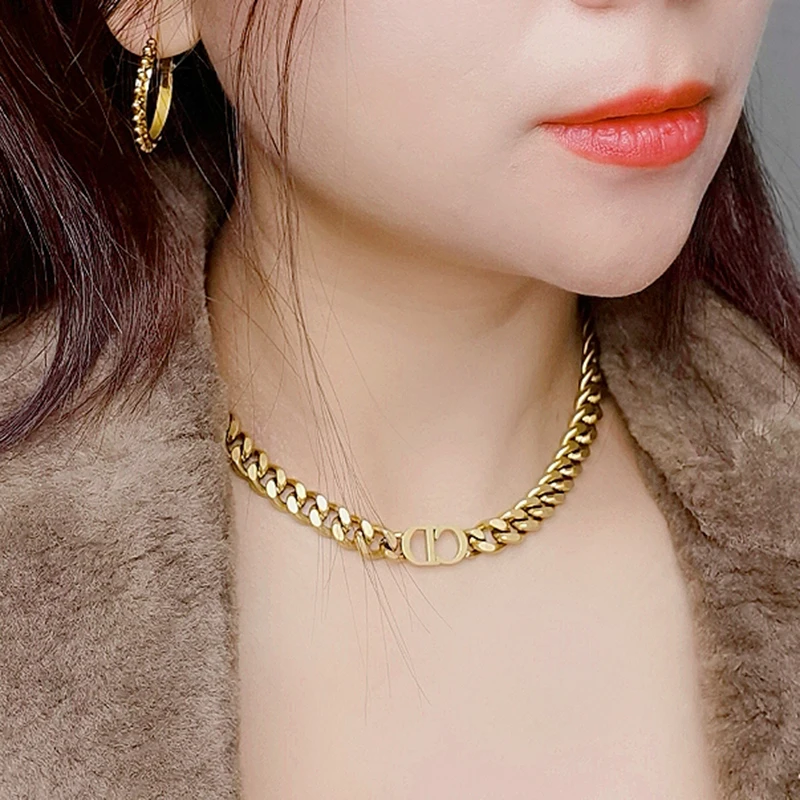 

Women Bracelet&Bangle Stainless Steel Cubic Gold Pund Braclets for Girls Cuban Chain Men 2021 Fasion Jewerlys