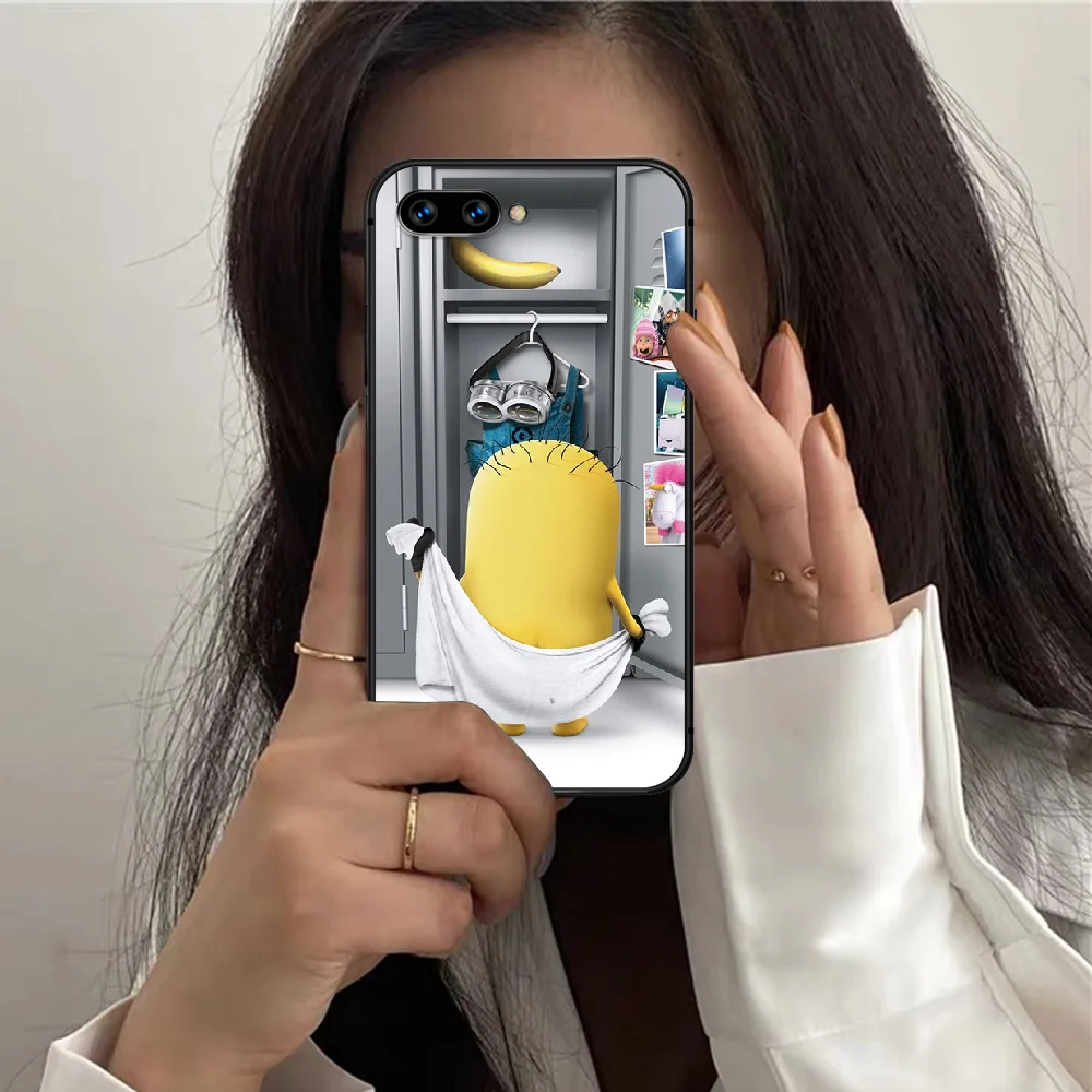 

Funny Minione cute cartoon Phone Case For HUAWEI Honor 7 8 A 9 X Mate 10 i 20 V 40 Pro Lite Y7 2019 black Coque Soft Funda 3D