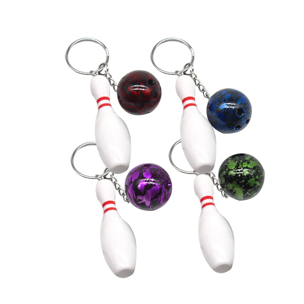 8 Pcs Mini Bowling Keychains Hanging Ornament Portable Decoration Keychain Key Holder Keyring for Friends Children Family | Спорт и