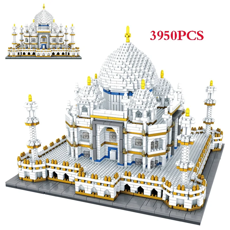 

MINI Thai Architecture 3950PCS Building Blocks City Architecture Land marks Taj Mahal Palace Bricks 3D Model Toys For Kids Gifts