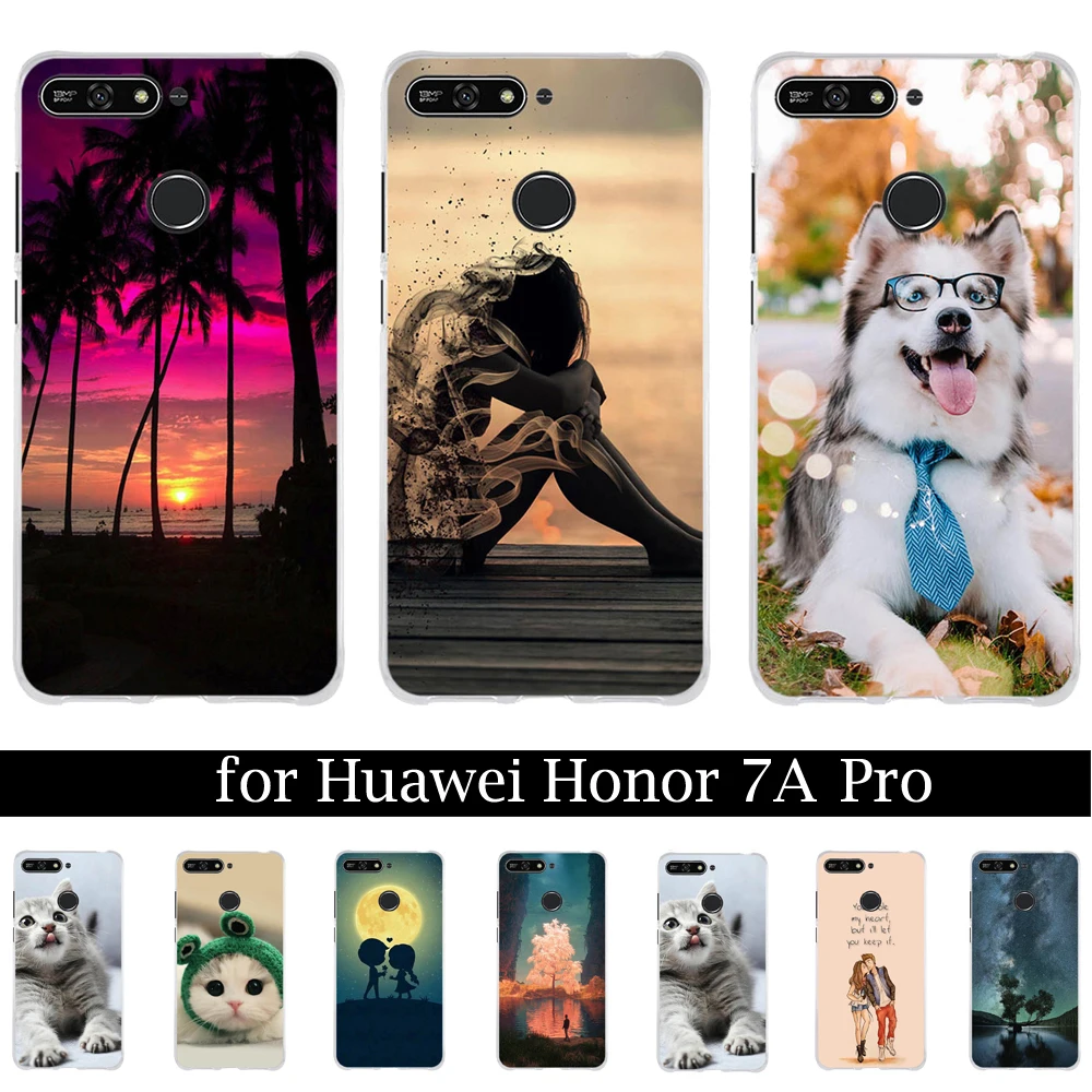 Силиконовый чехол из ТПУ для Huawei Honor 7C 5 7 дюйма телефона Y6 Prime 2018 Y 6 2018|Бамперы| |